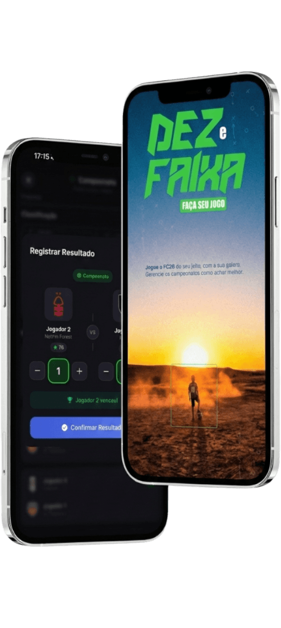 mobile phones displaying app
